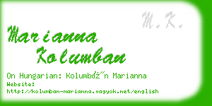 marianna kolumban business card